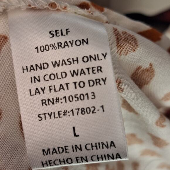 Savanna Jane Size L Long Bell Sleeved Pullover Boho Blouse - Picture 3 of 13